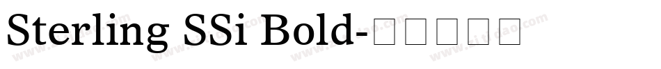 Sterling SSi Bold字体转换